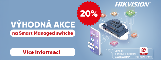 20% Sleva na switche Hikvision